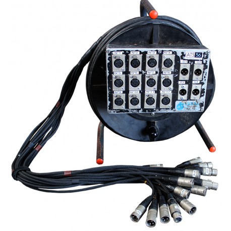 MULTIPAIRE AUDIO XLR - XLR 12 Entres / 4 Sorties / 25M